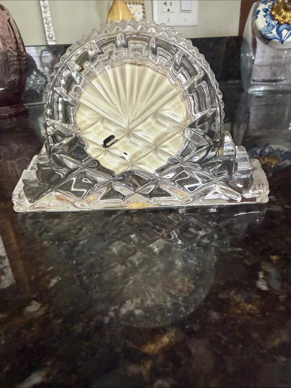 SHANNON Irish Clear Crystal Mantel Clock with Roman Dial
